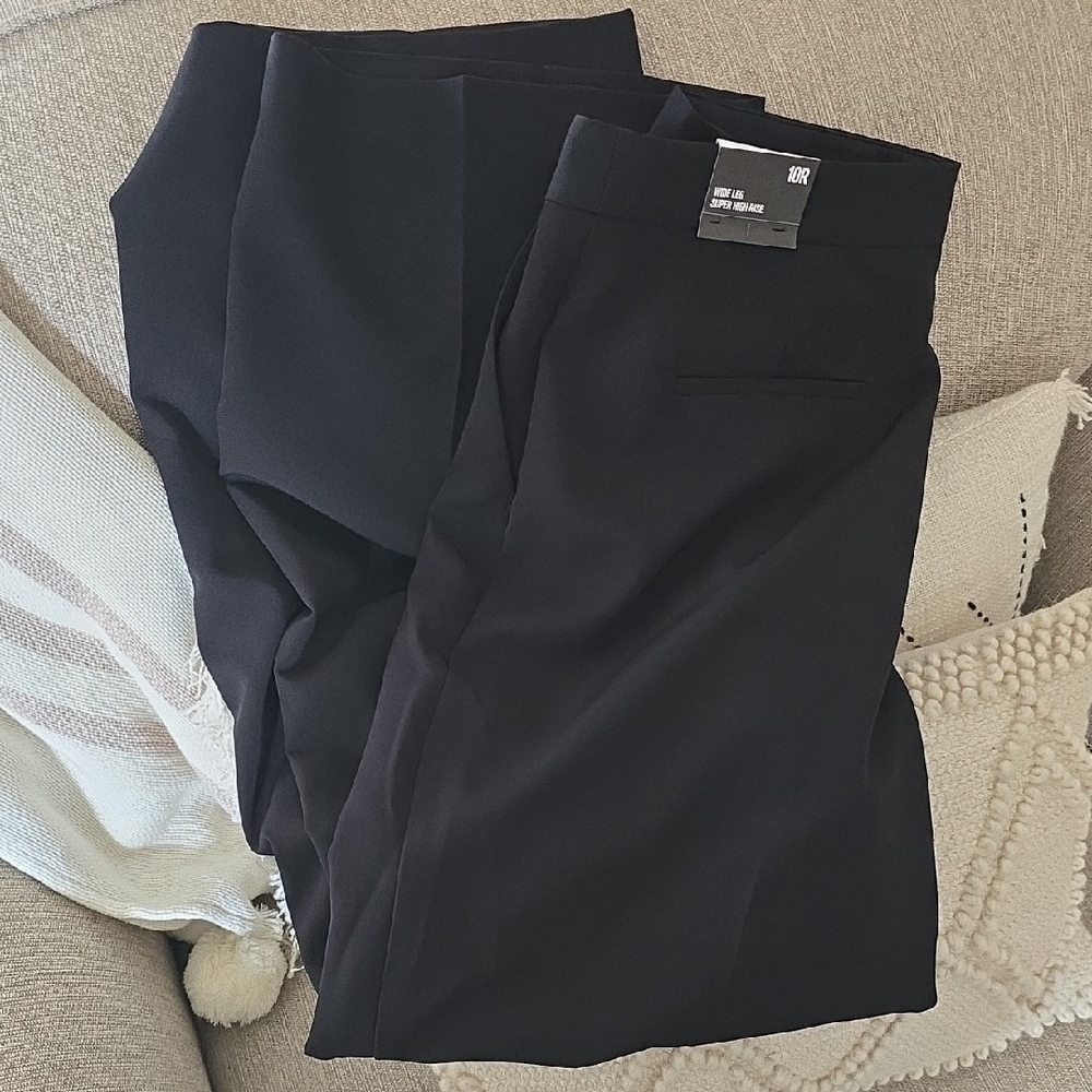 BRAND NEW WOMEN'S EXPRESS WIDE LEG SUPER HIGH RISE TROUSERS 10R